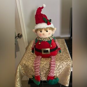 Elf Tree Topper Holiday Time Christmas Decor Santa’s Helper Super Cute